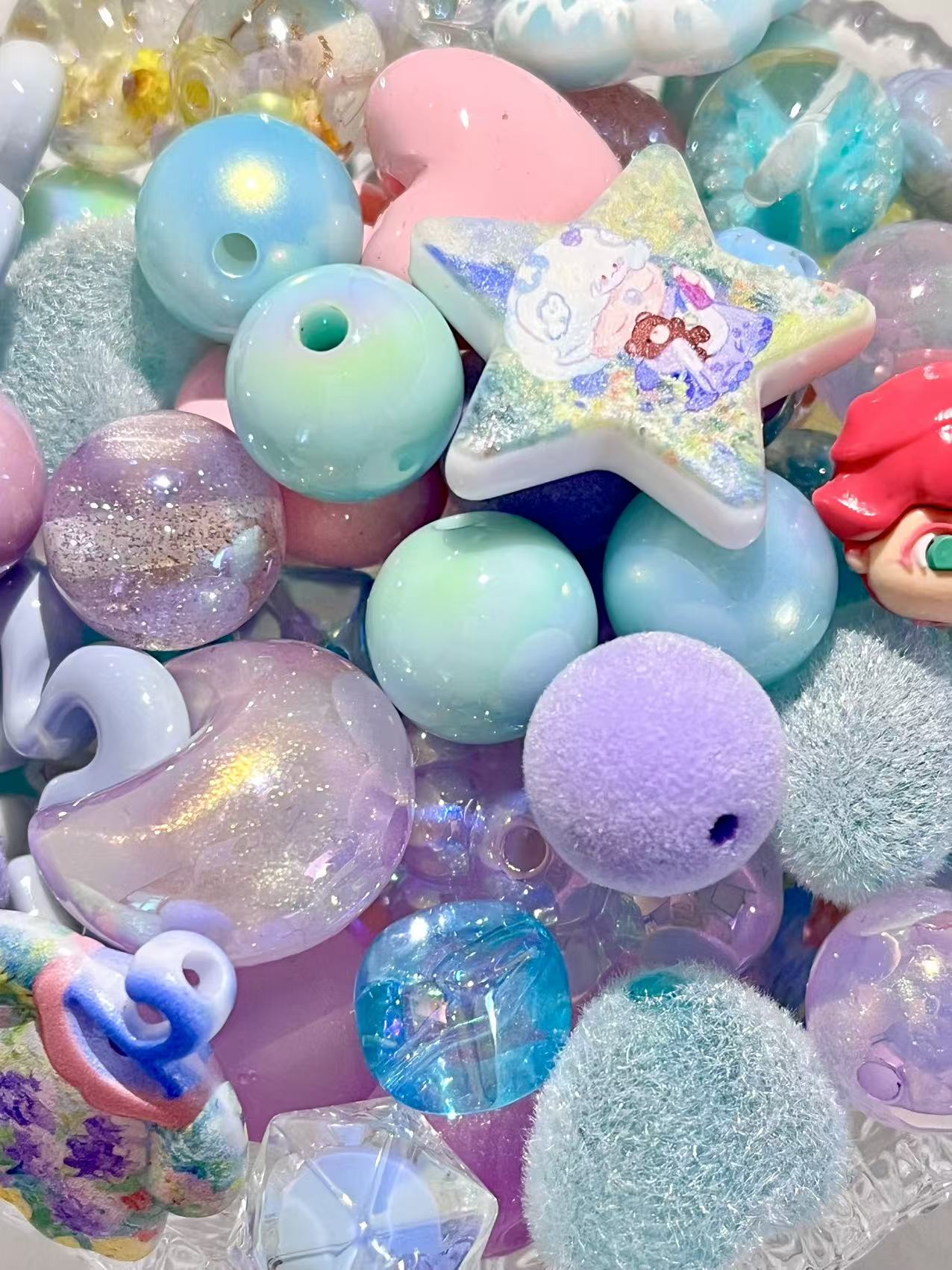 C-35 Mixed beads for mobile phone chain making, keychain, backpack chain