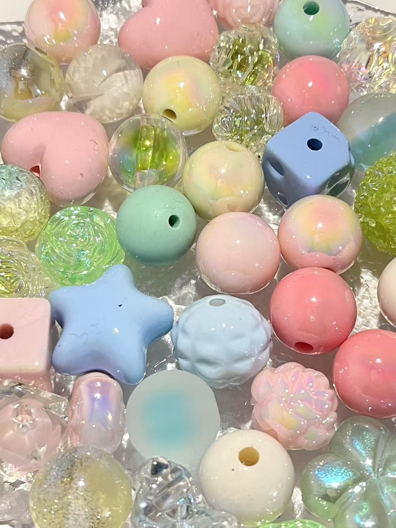 C-43 Mixed beads for mobile phone chain making, keychain, backpack chain