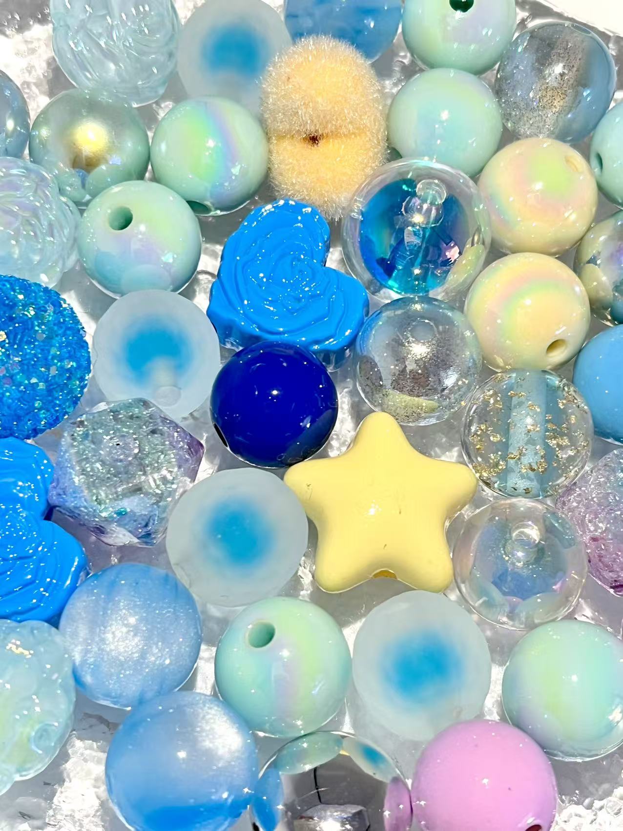 C-17 Mixed beads for mobile phone chain making, keychain, backpack chain