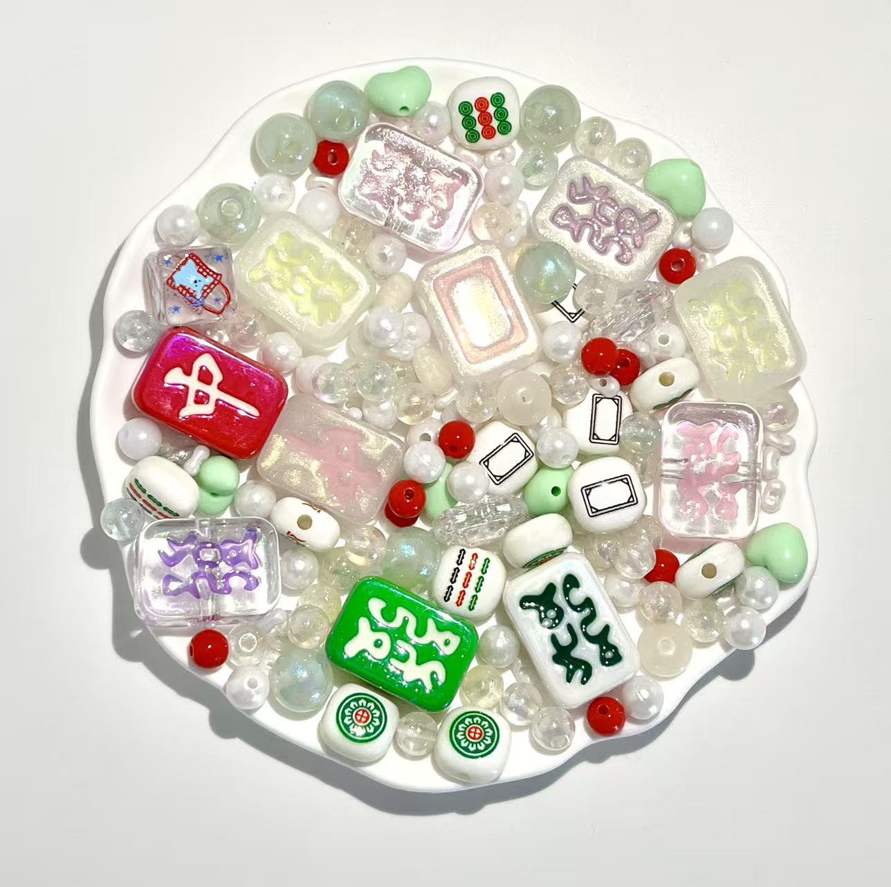 S-11 Mixed beads for mobile phone chain making, keychain, backpack chain
