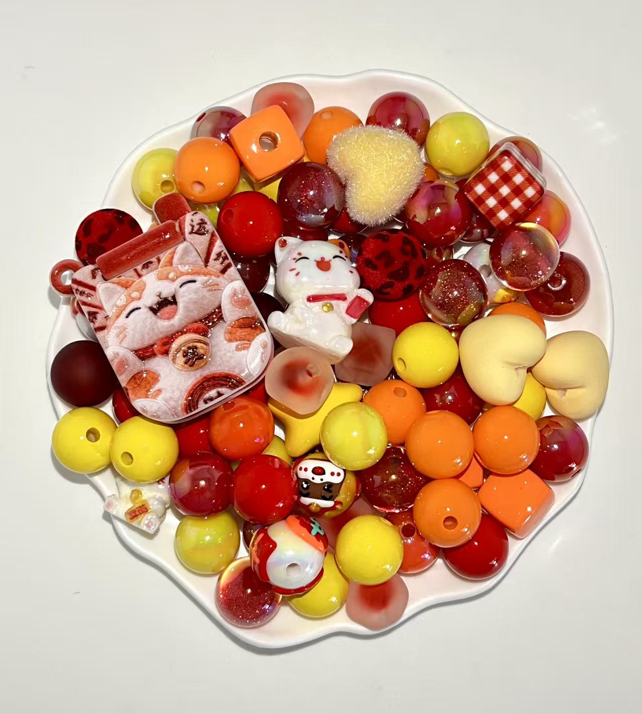 C-38 Mixed beads for mobile phone chain making, keychain, backpack chain