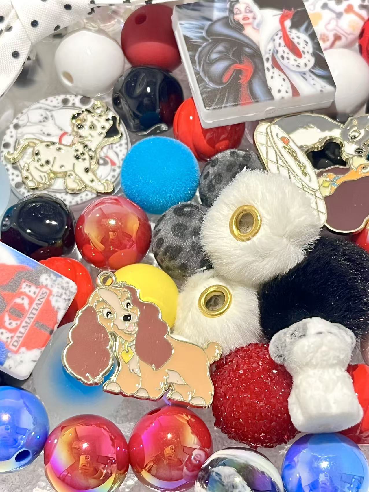 C-28 Mixed beads for mobile phone chain making, keychain, backpack chain
