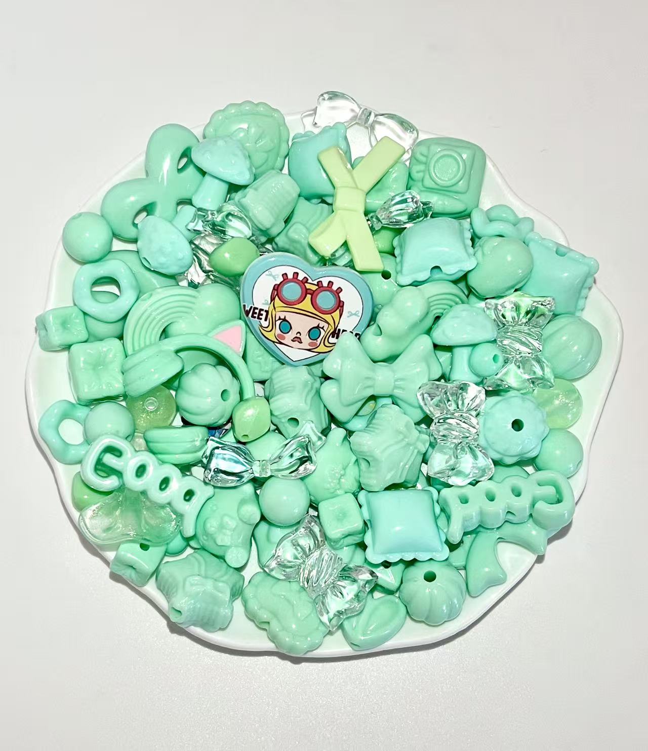 S-37 Mixed beads for mobile phone chain making, keychain, backpack chain
