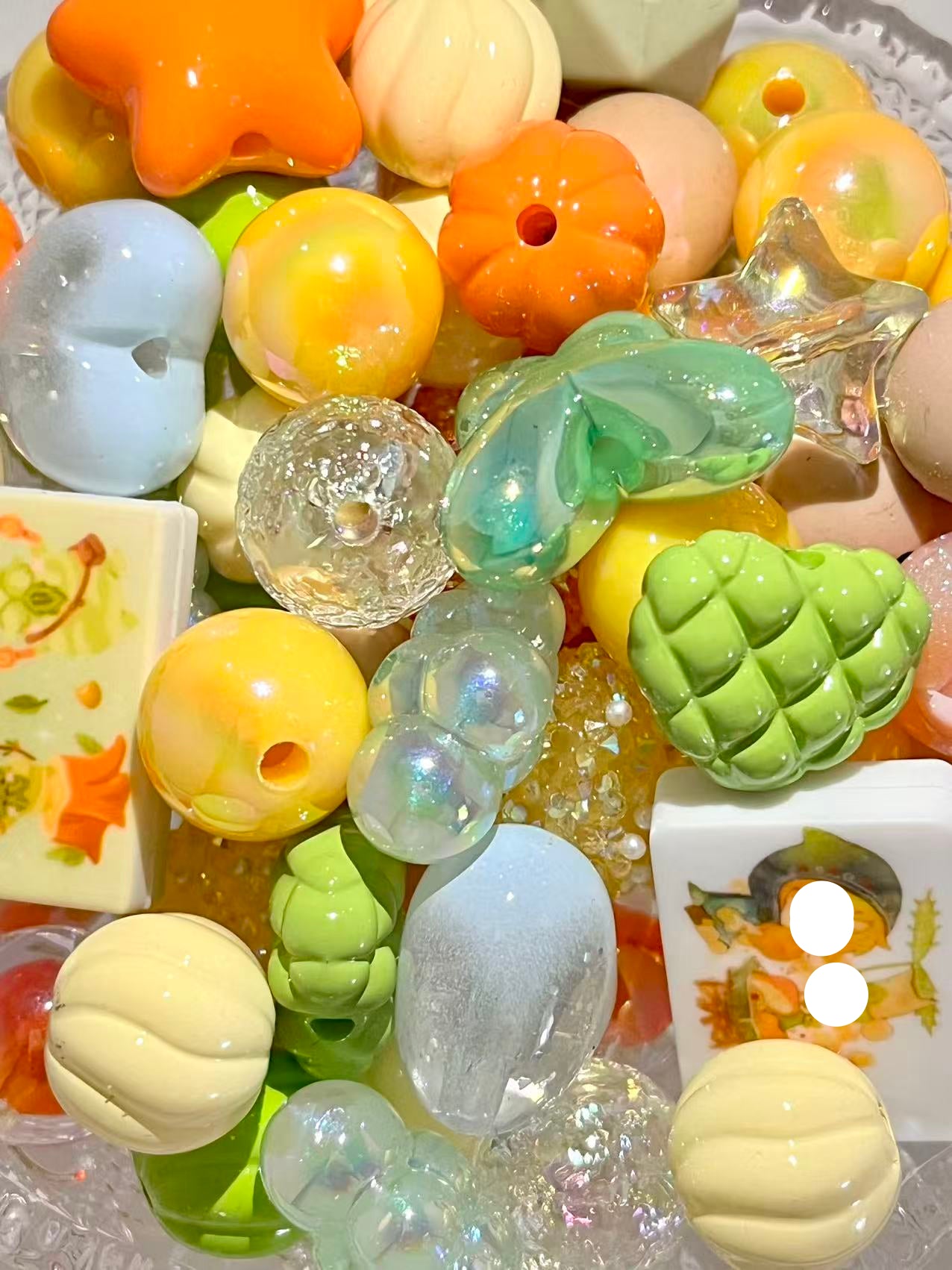 C-15 Mixed beads for mobile phone chain making, keychain, backpack chain