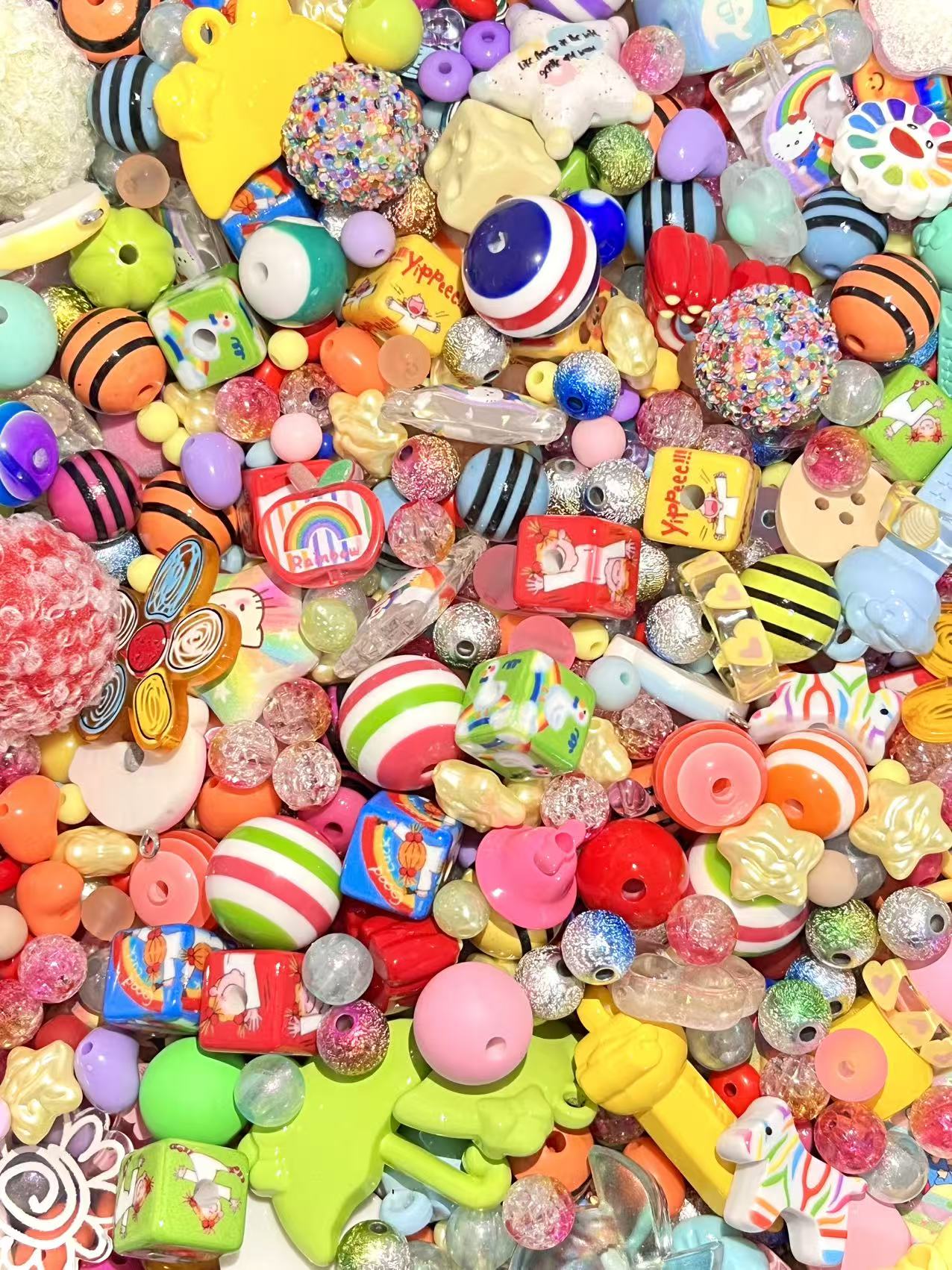 S-25 Mixed beads for mobile phone chain making, keychain, backpack chain