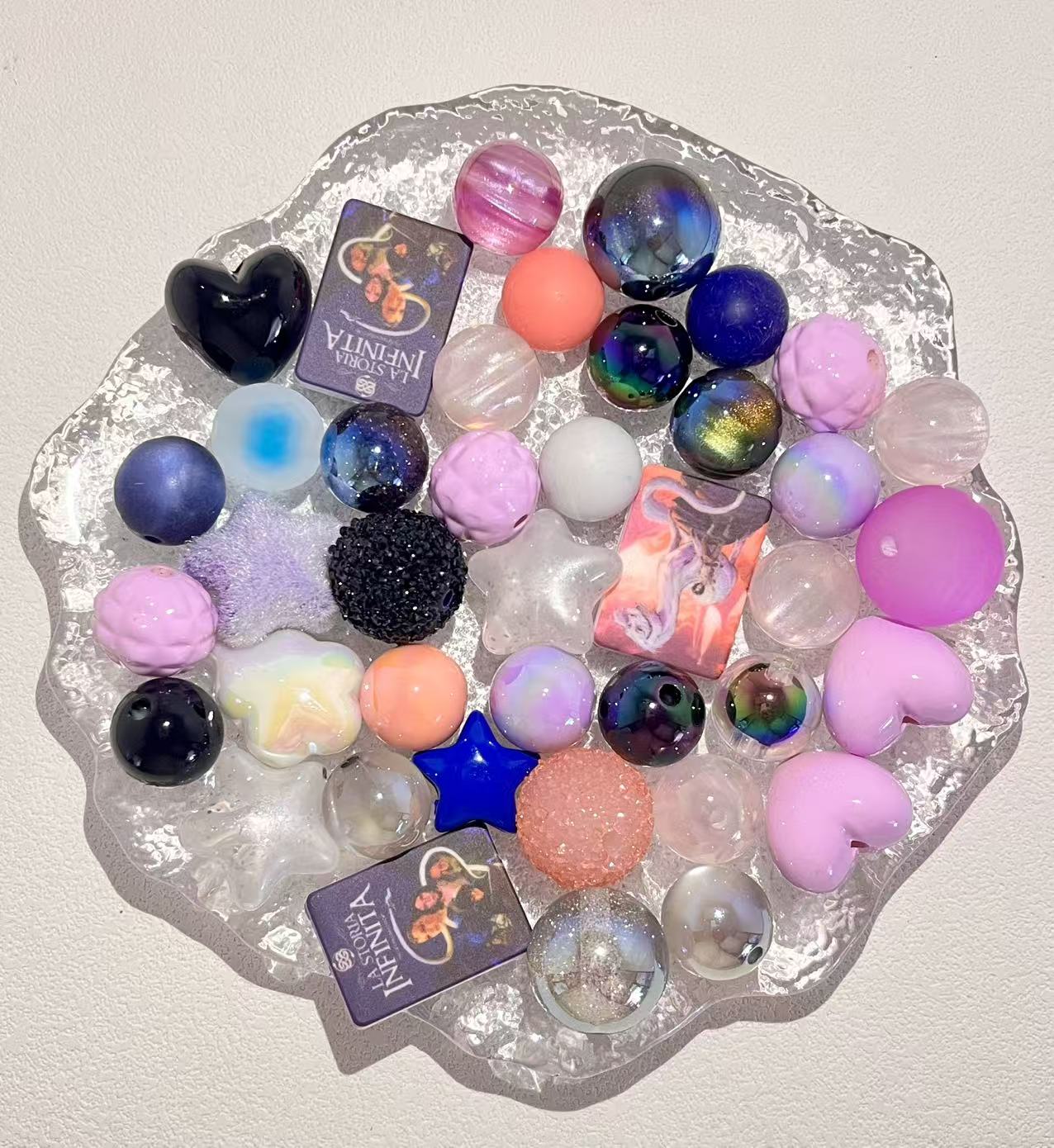 C-13 Mixed beads for mobile phone chain making, keychain, backpack chain