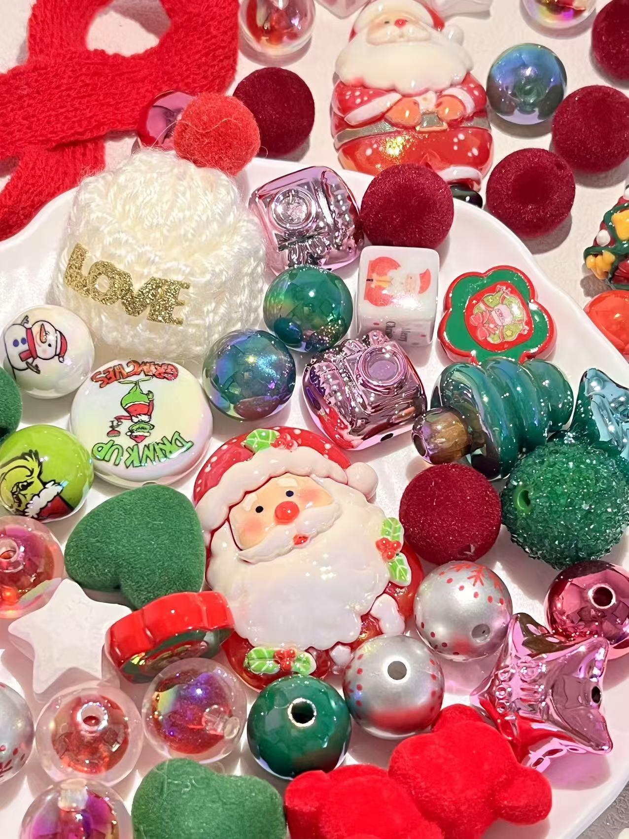 C-06 Mixed beads for mobile phone chain making, keychain, backpack chain