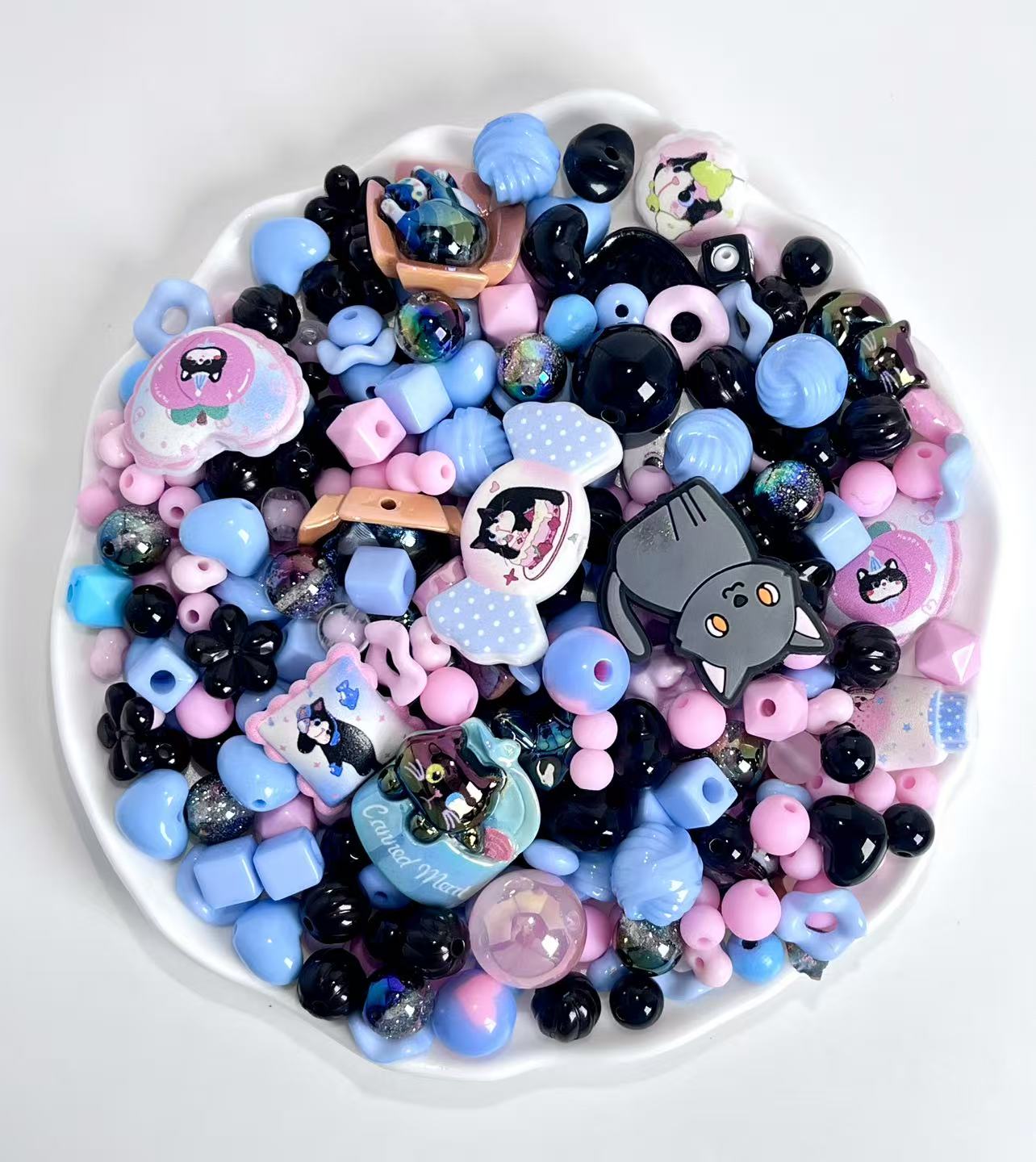 S-07 Mixed beads for mobile phone chain making, keychain, backpack chain