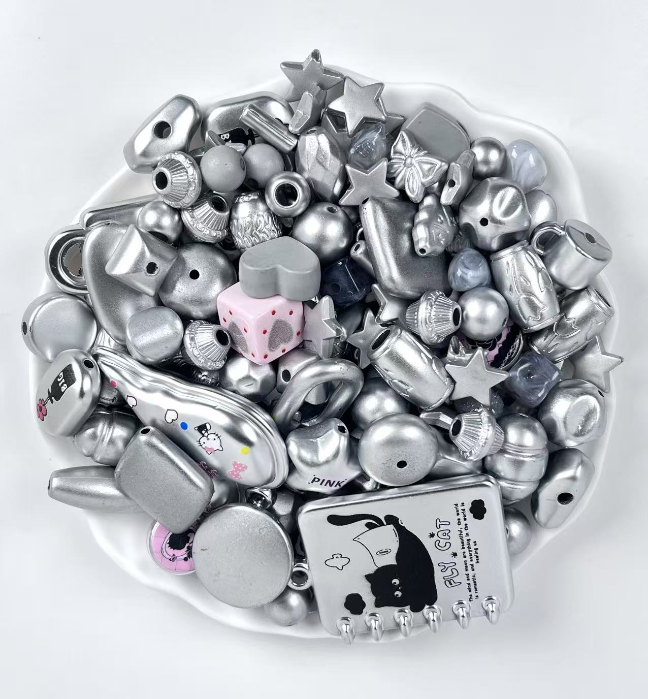 S-08 Mixed beads for mobile phone chain making, keychain, backpack chain