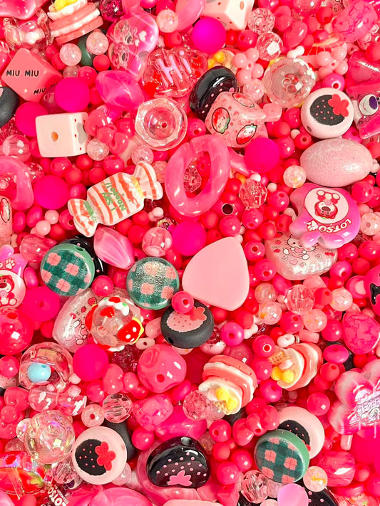 S-06  Mixed beads for mobile phone chain making, keychain, backpack chain
