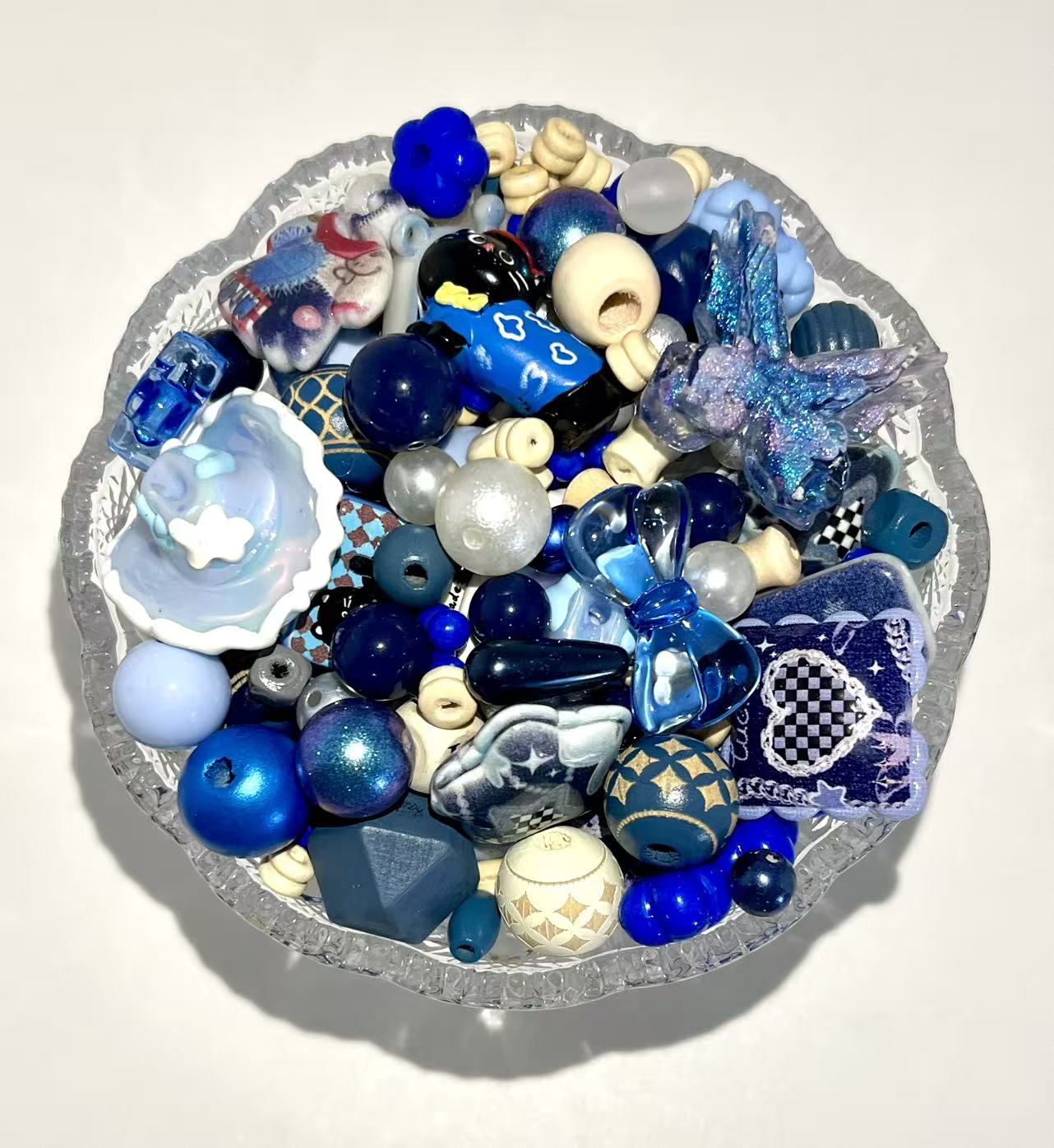 S-13  Mixed beads for mobile phone chain making, keychain, backpack chain