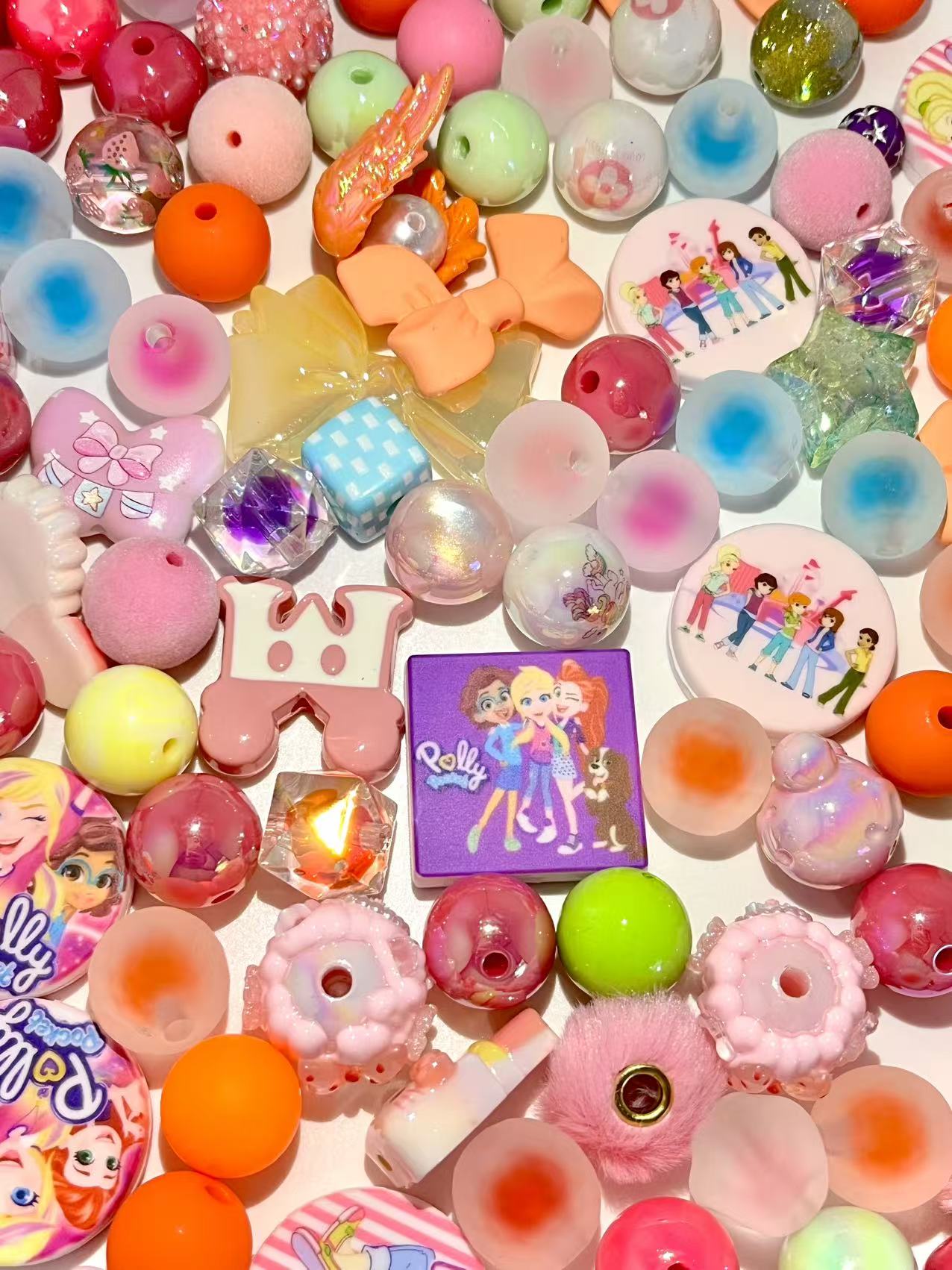 C-20 Mixed beads for mobile phone chain making, keychain, backpack chain