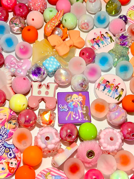 C-20 Mixed beads for mobile phone chain making, keychain, backpack chain