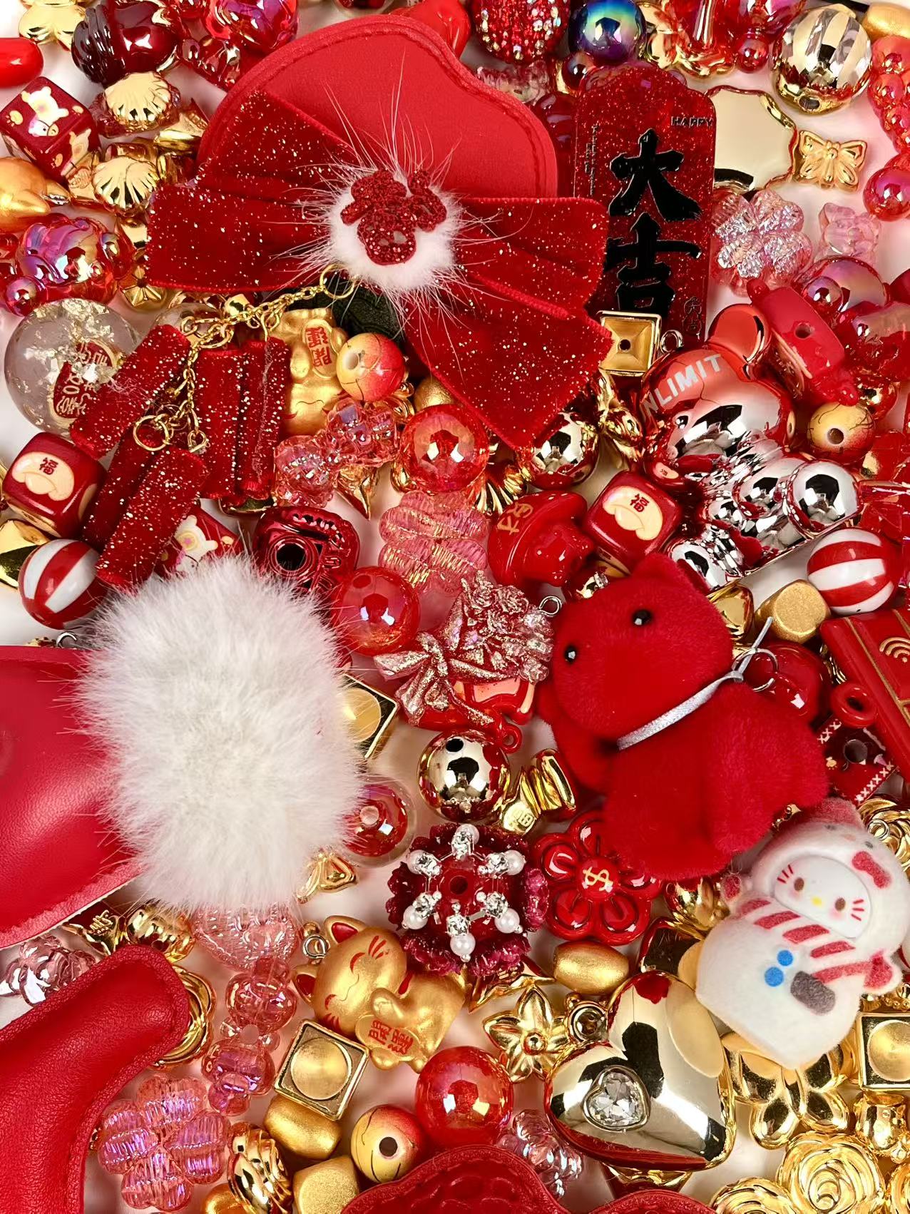 S-05  Mixed beads for mobile phone chain making, keychain, backpack chain