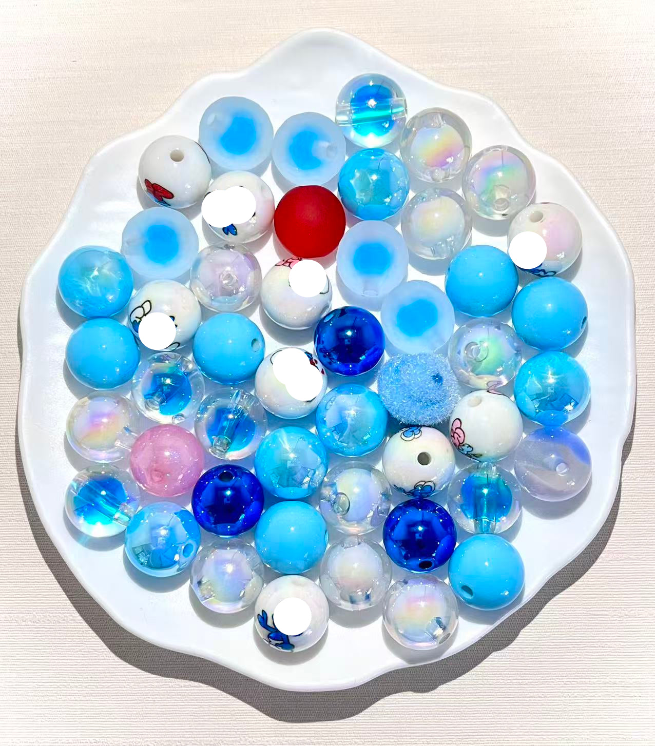C-33  Mixed beads for mobile phone chain making, keychain, backpack chain