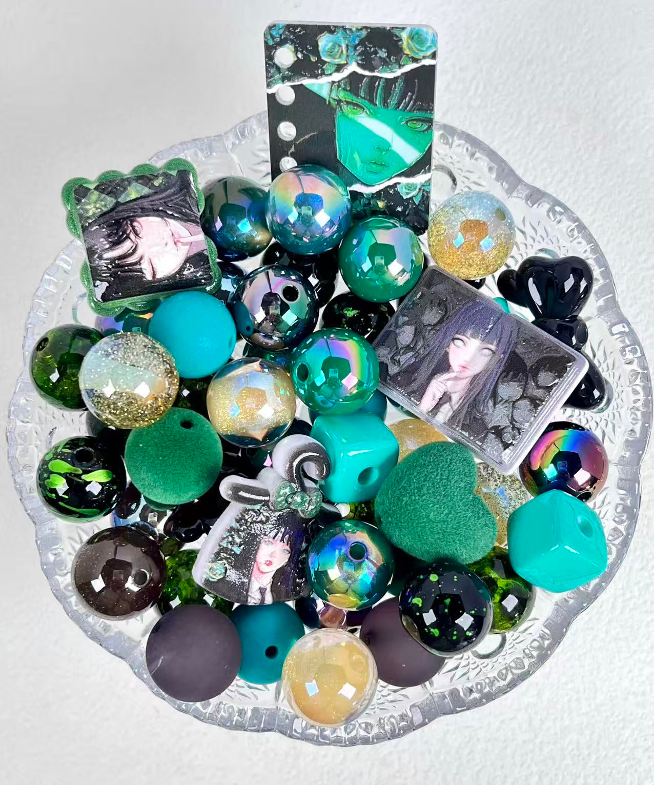 C-05 Mixed beads for mobile phone chain making, keychain, backpack chain