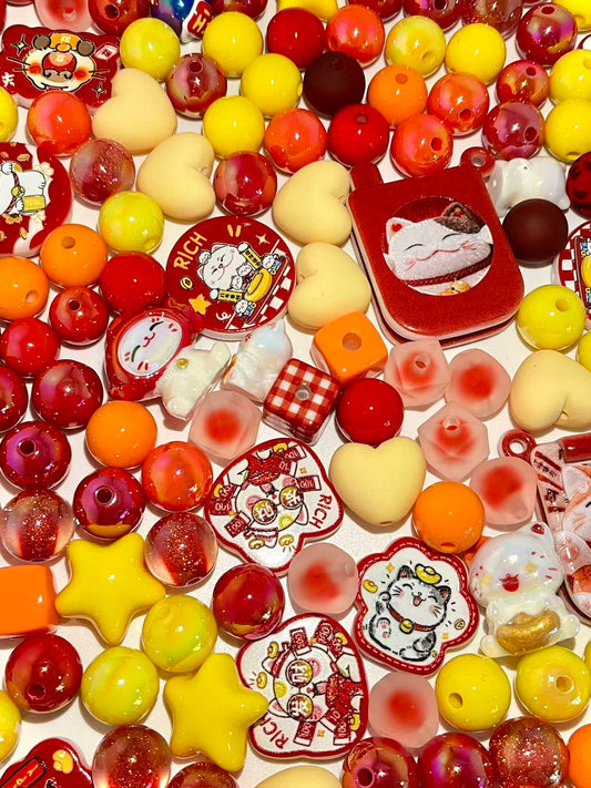 C-38 Mixed beads for mobile phone chain making, keychain, backpack chain