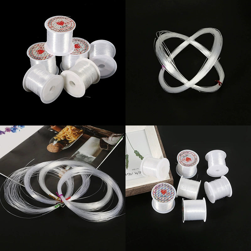 A-14  Crystal Clear Beading Thread, Non-Stretch Fishing Line for DIY Jewelry Making – Bulk Sale