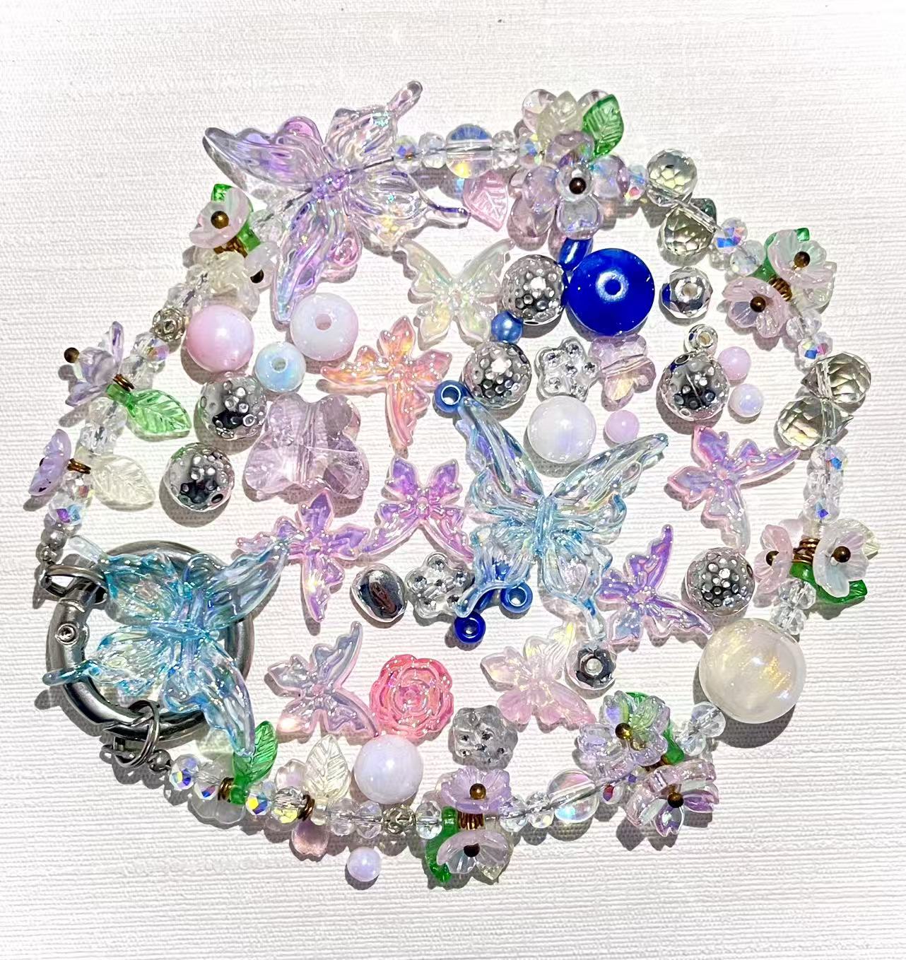 S-17 Mixed beads for mobile phone chain making, keychain, backpack chain