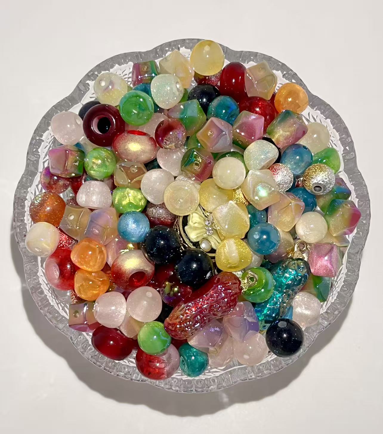 S-03  Mixed beads for mobile phone chain making, keychain, backpack chain