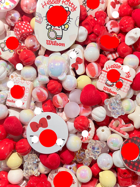 C-11  Mixed beads for mobile phone chain making, keychain, backpack chain