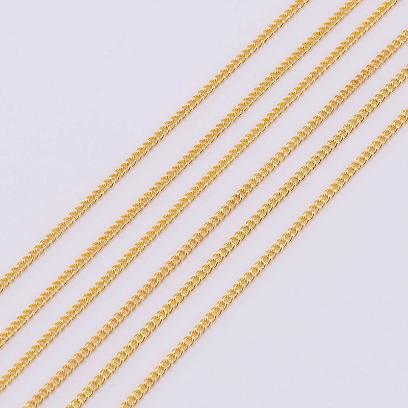 A-06 DIY Metal Long Chain for Handmade Earrings, Bracelets & Necklaces, Copper Coated Iron Extender Chain