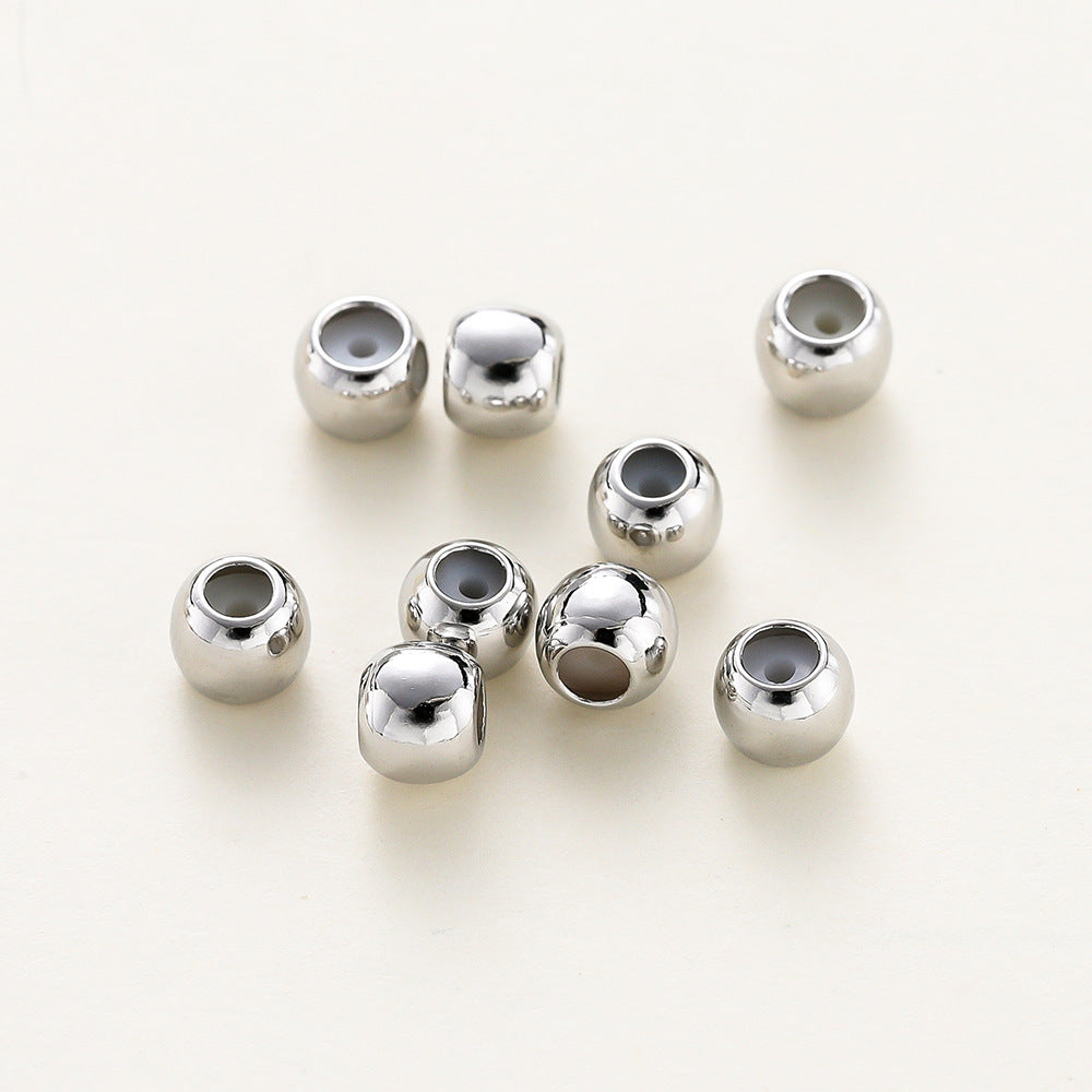 A-07 14K Gold-Filled Bead Tips with Loops & Crimp Beads for DIY Bracelet and Necklace Making, Wholesale Jewelry Findings