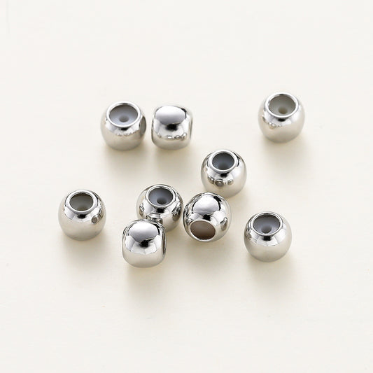 A-07 14K Gold-Filled Bead Tips with Loops & Crimp Beads for DIY Bracelet and Necklace Making, Wholesale Jewelry Findings