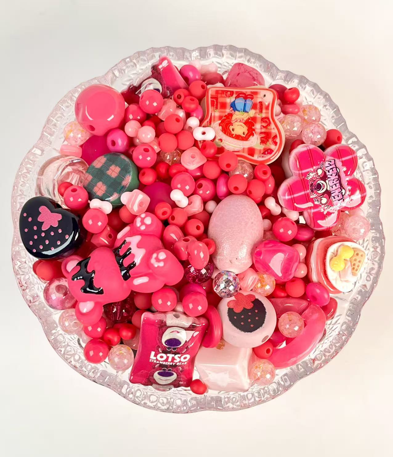 S-06  Mixed beads for mobile phone chain making, keychain, backpack chain