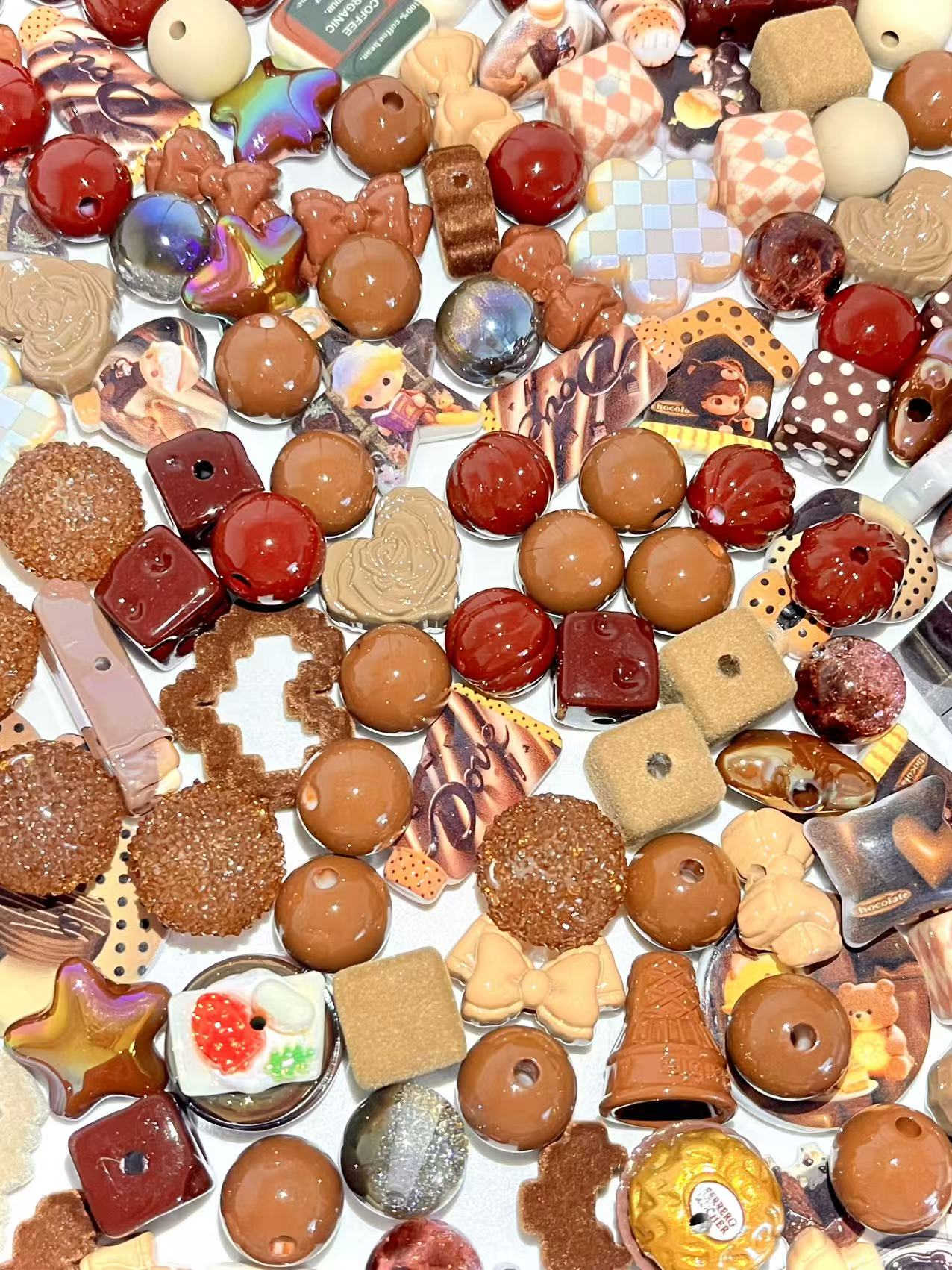 C-50  Mixed beads for mobile phone chain making, keychain, backpack chain