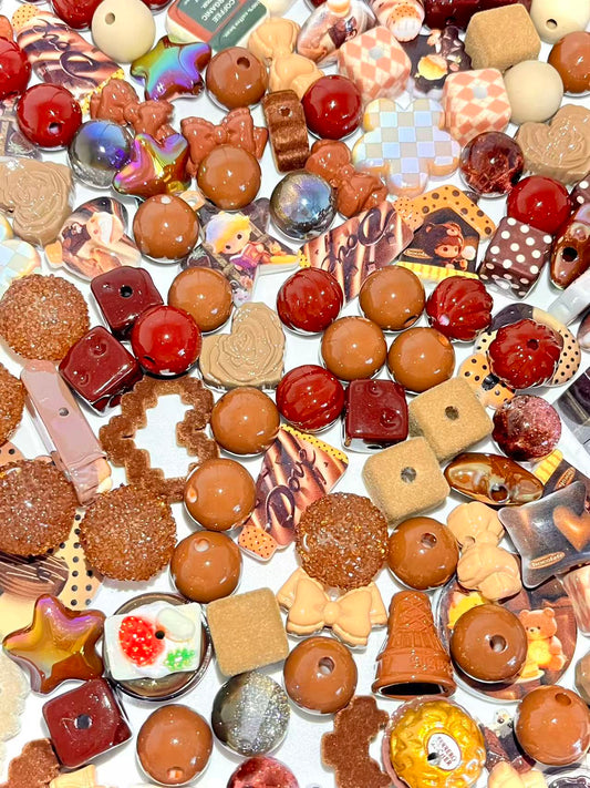C-50  Mixed beads for mobile phone chain making, keychain, backpack chain