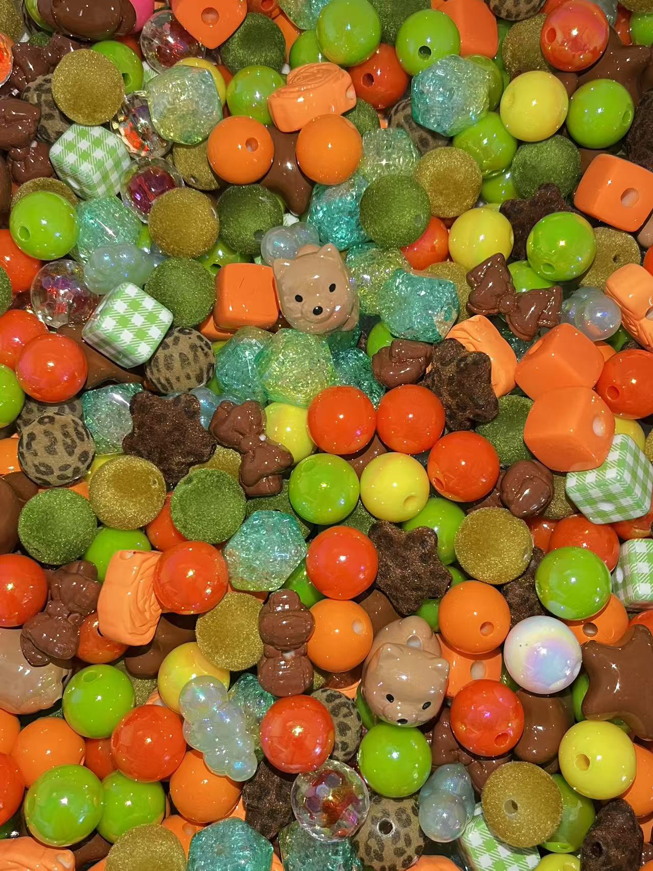 C-54  Mixed beads for mobile phone chain making, keychain, backpack chain