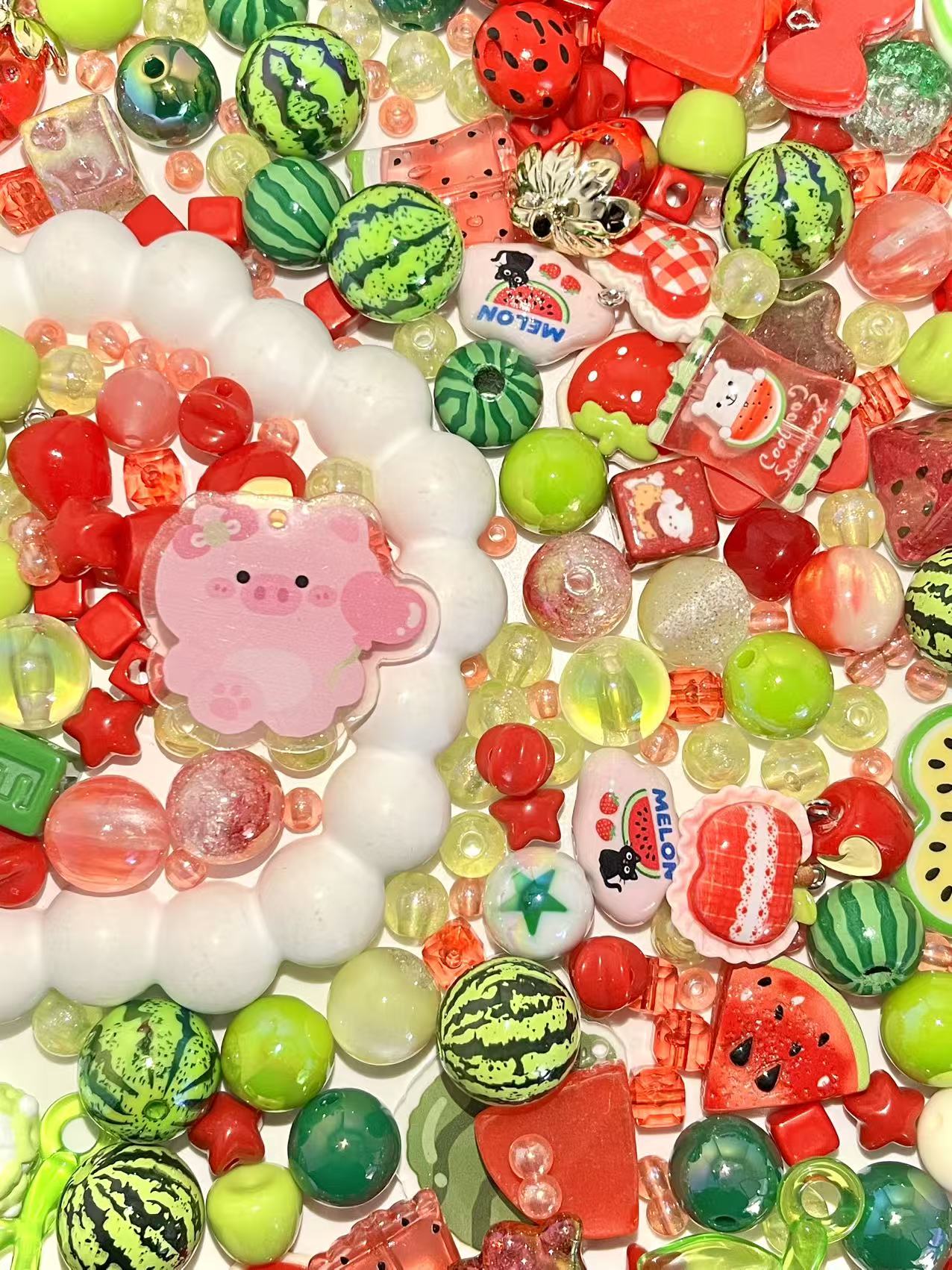 C-47 Mixed beads for mobile phone chain making, keychain, backpack chain