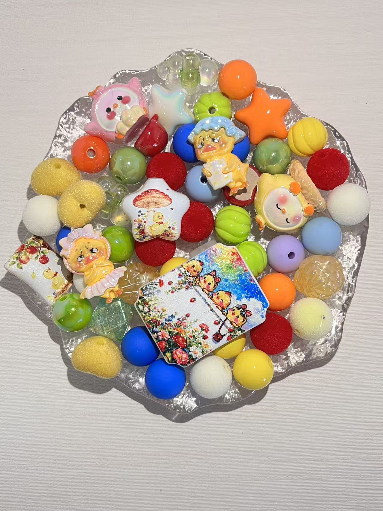 C-27 Mixed beads for mobile phone chain making, keychain, backpack chain