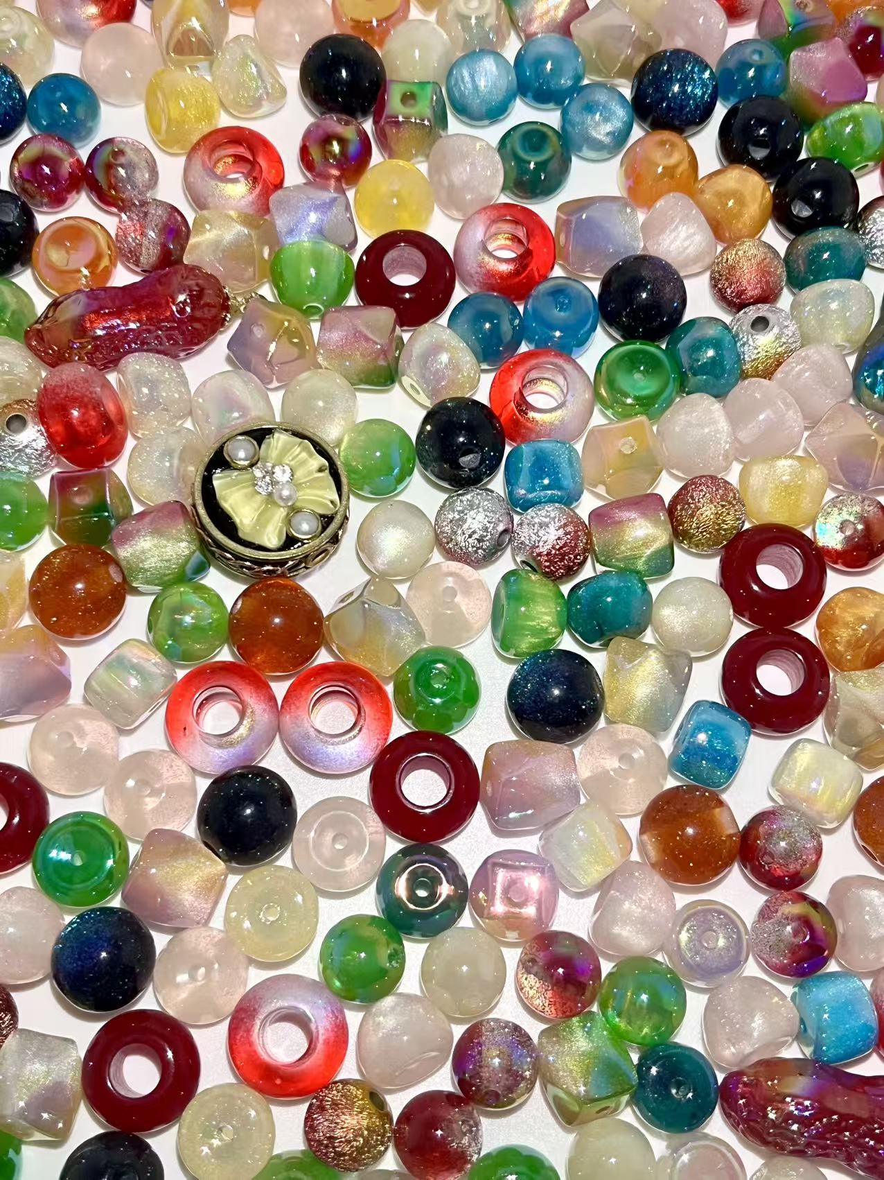 S-03  Mixed beads for mobile phone chain making, keychain, backpack chain