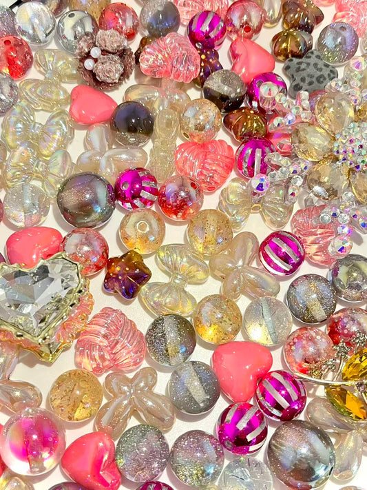 C-42  Mixed beads for mobile phone chain making, keychain, backpack chain