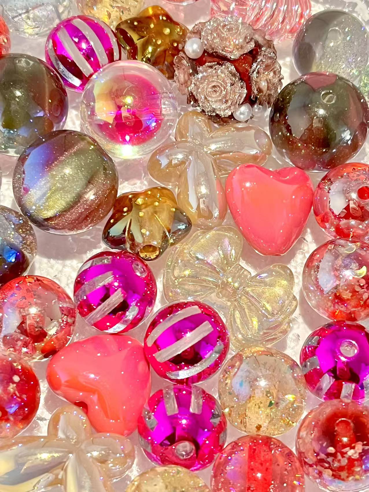 C-42  Mixed beads for mobile phone chain making, keychain, backpack chain