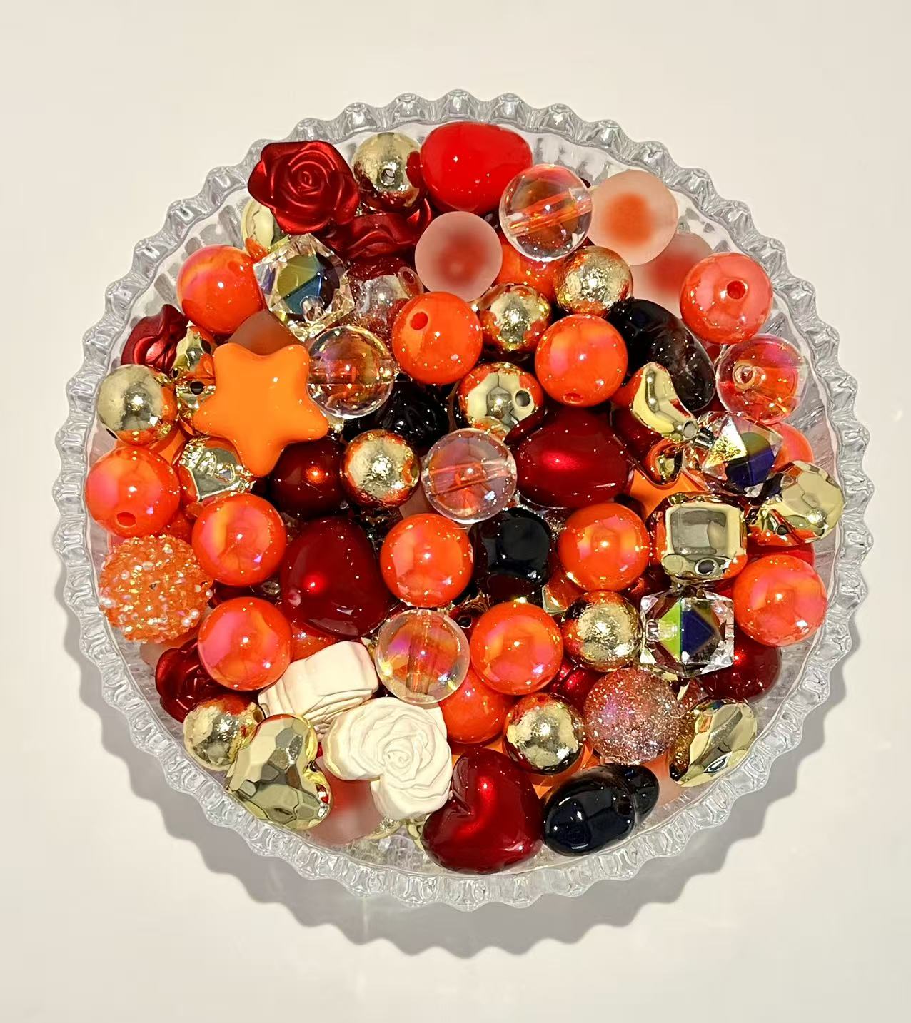 C-19 Mixed beads for mobile phone chain making, keychain, backpack chain