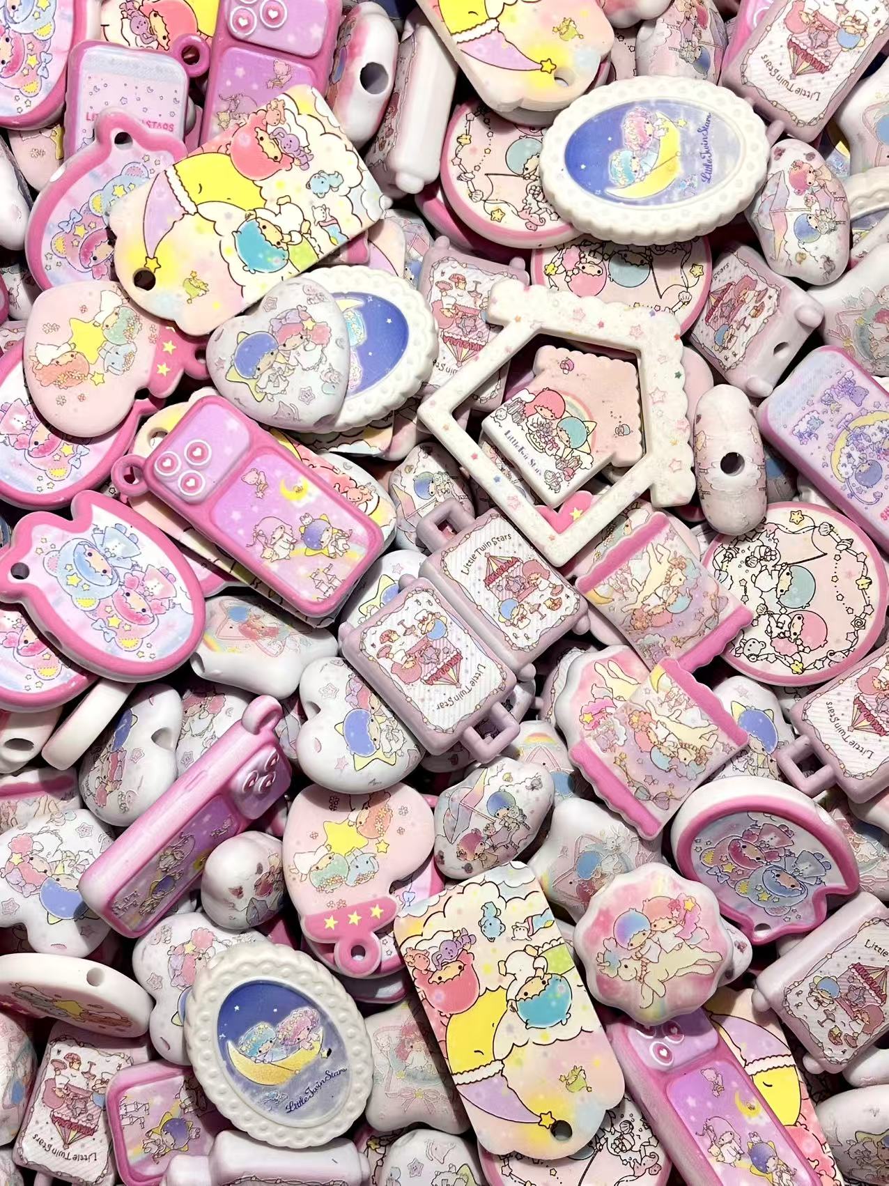 B-08  Mixed beads for mobile phone chain making, keychain, backpack chain