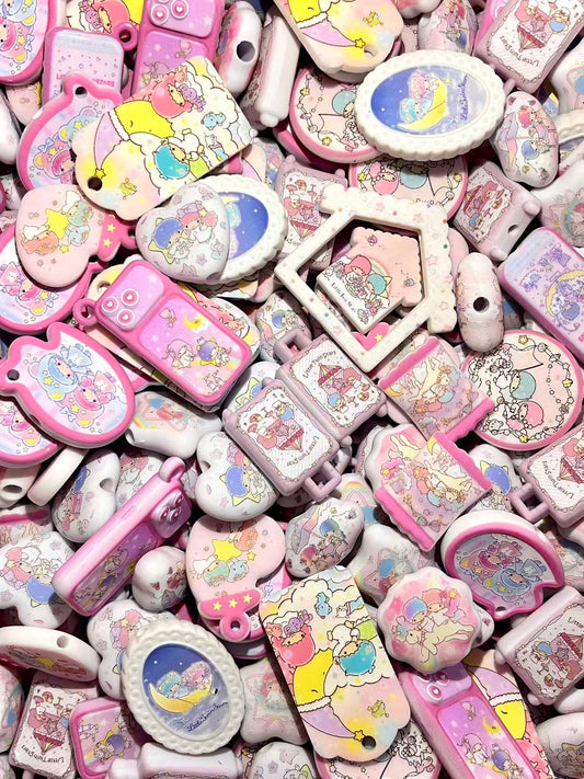 B-08  Mixed beads for mobile phone chain making, keychain, backpack chain