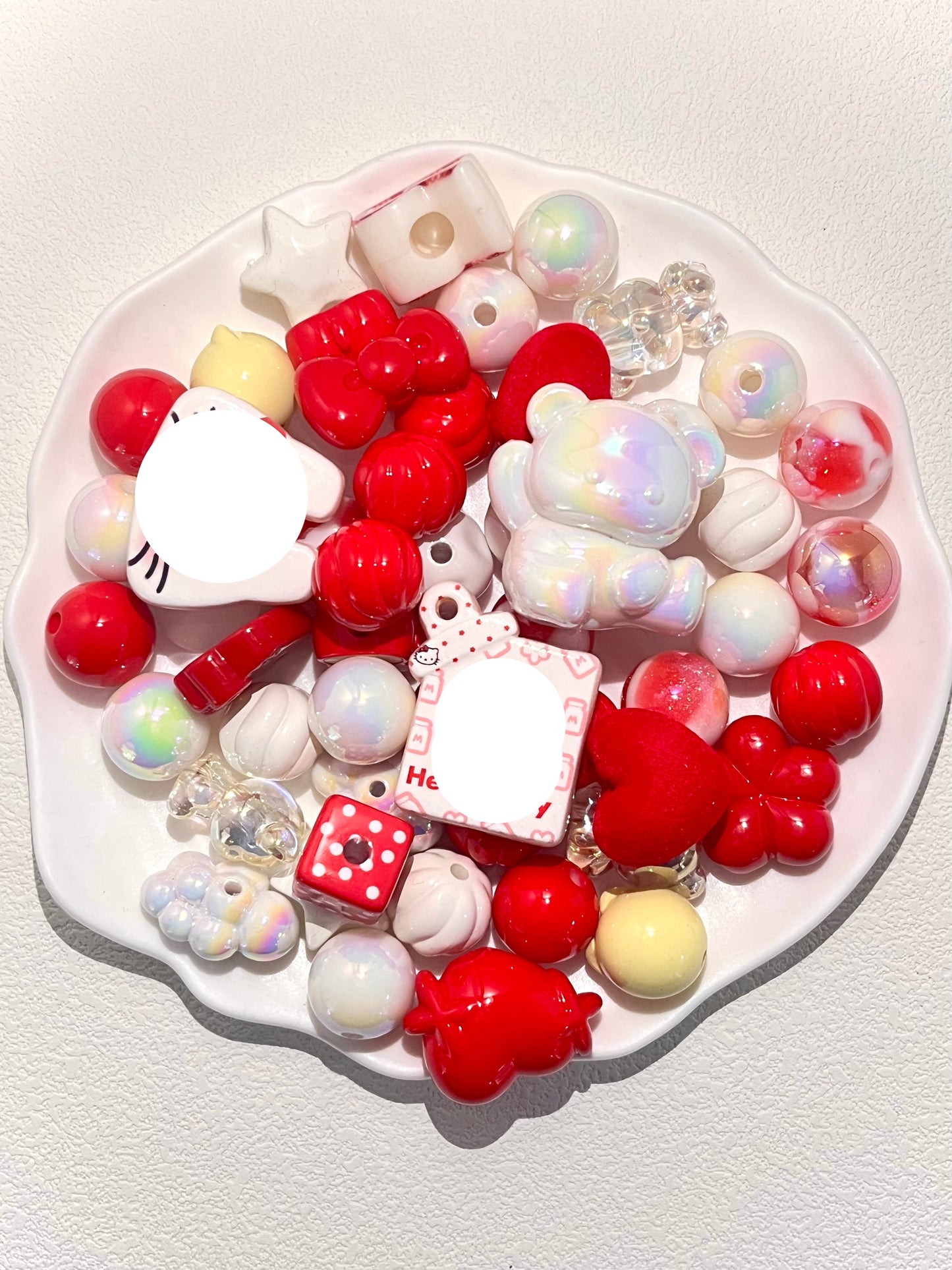 C-11  Mixed beads for mobile phone chain making, keychain, backpack chain