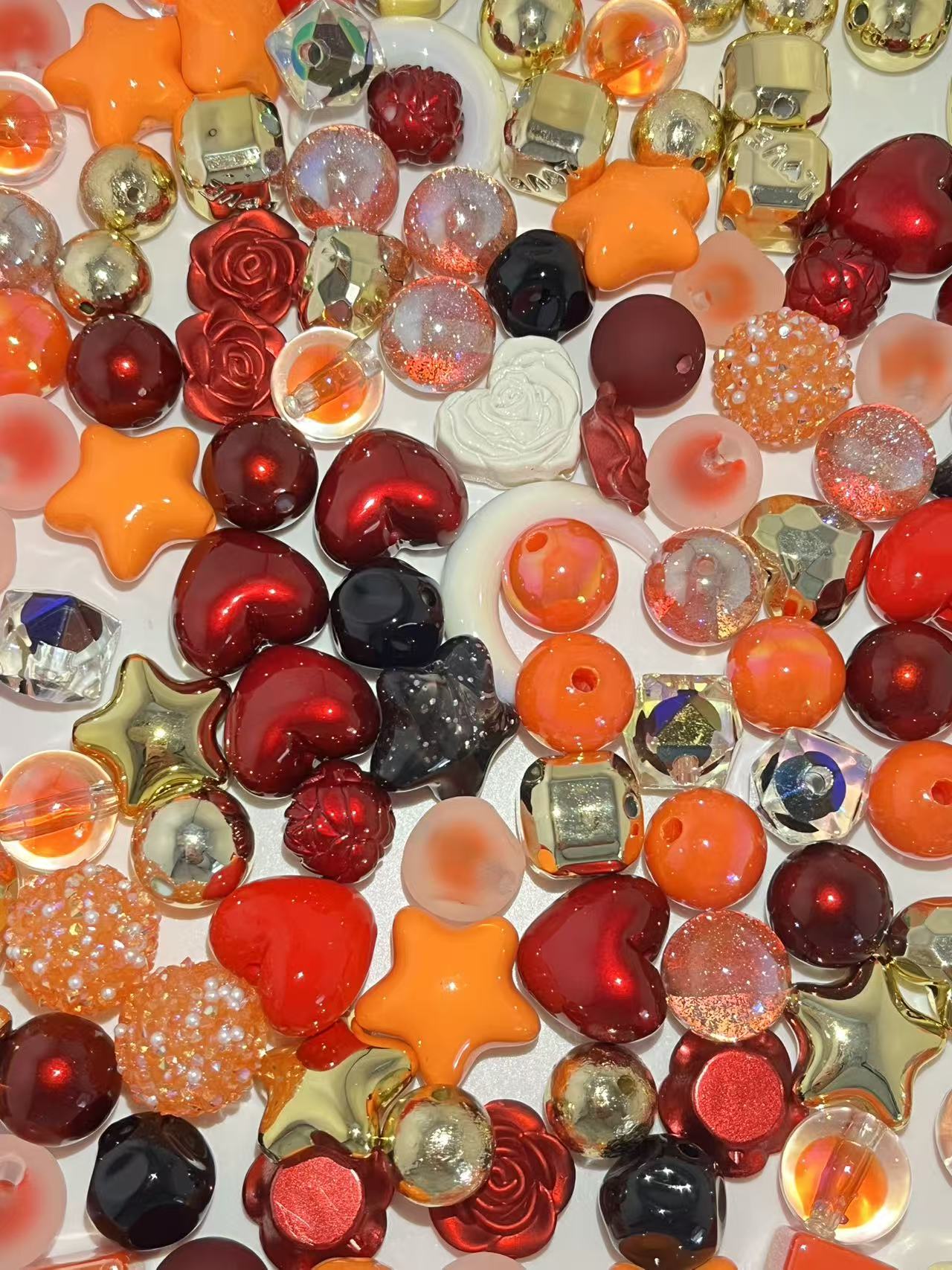 C-19 Mixed beads for mobile phone chain making, keychain, backpack chain