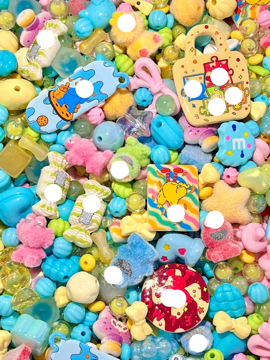 S-29  Mixed beads for mobile phone chain making, keychain, backpack chain