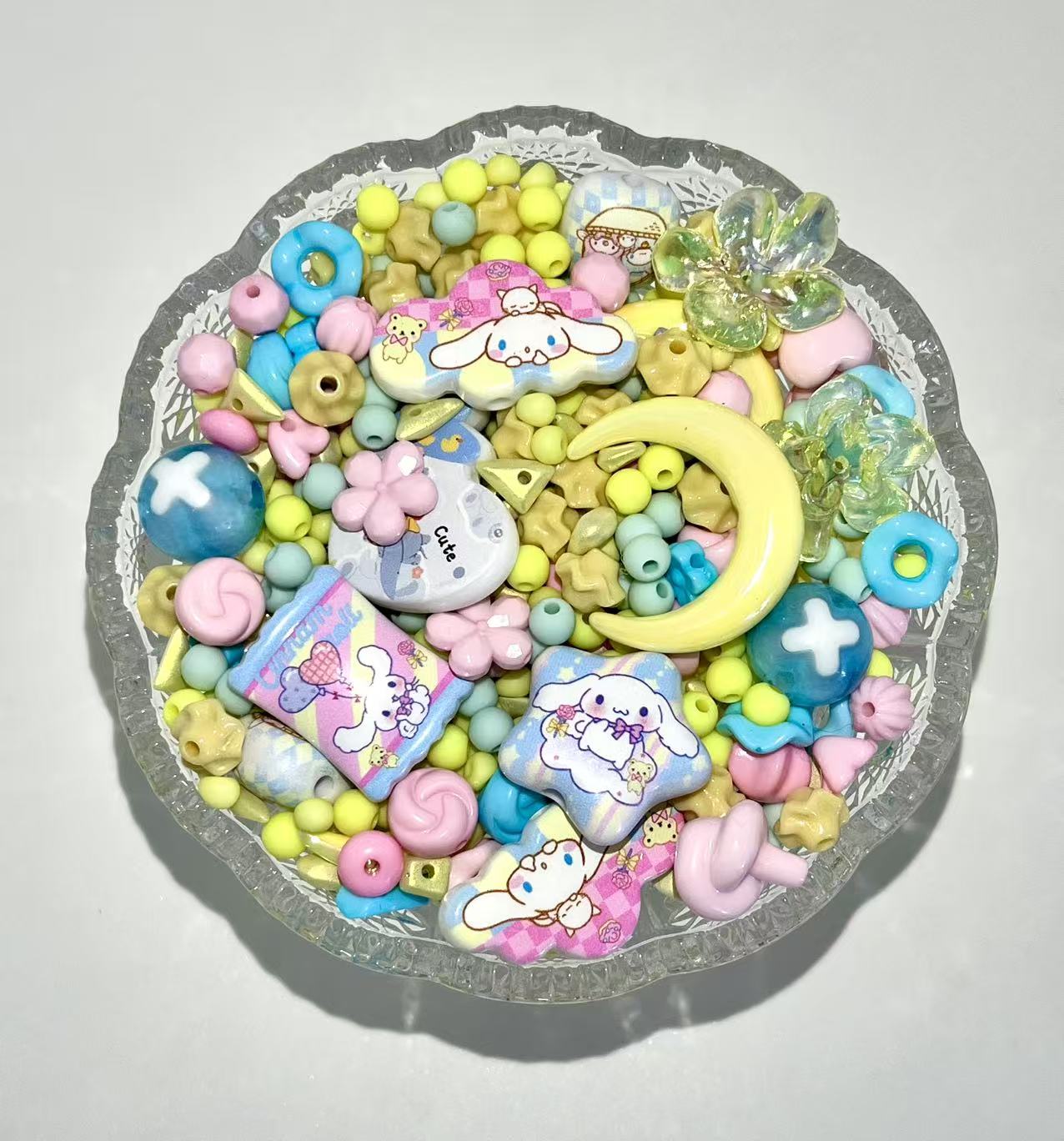 S-01  Mixed beads for mobile phone chain making, keychain, backpack chain