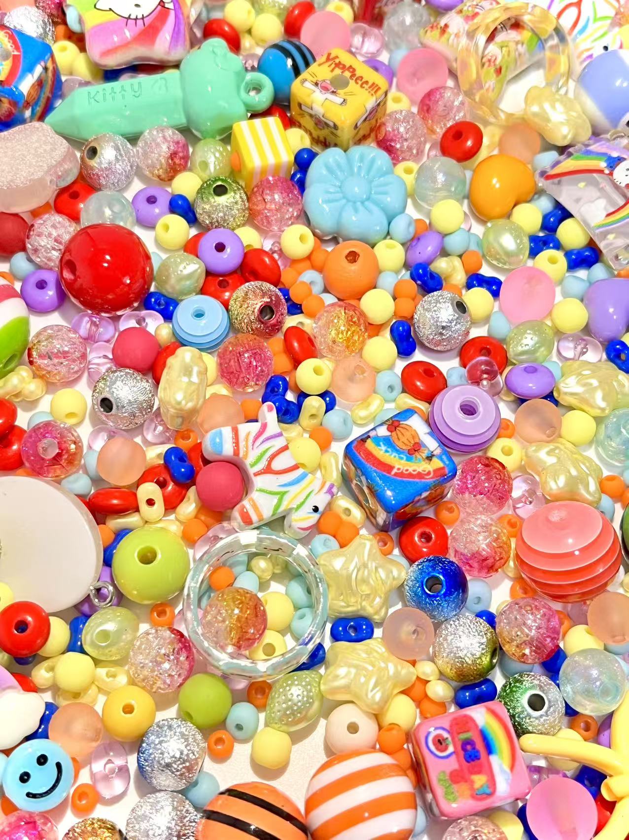 S-25  Mixed beads for mobile phone chain making, keychain, backpack chain