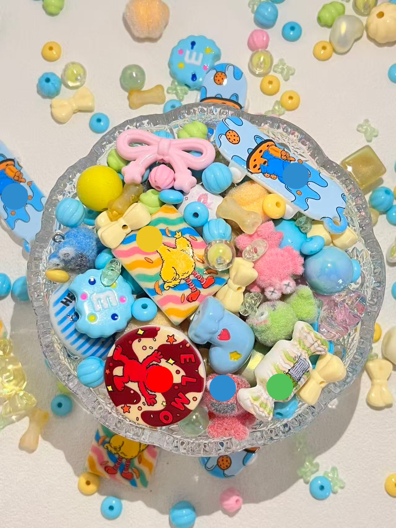 S-29  Mixed beads for mobile phone chain making, keychain, backpack chain
