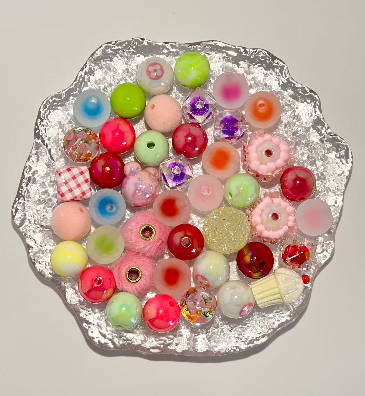 C-20 Mixed beads for mobile phone chain making, keychain, backpack chain