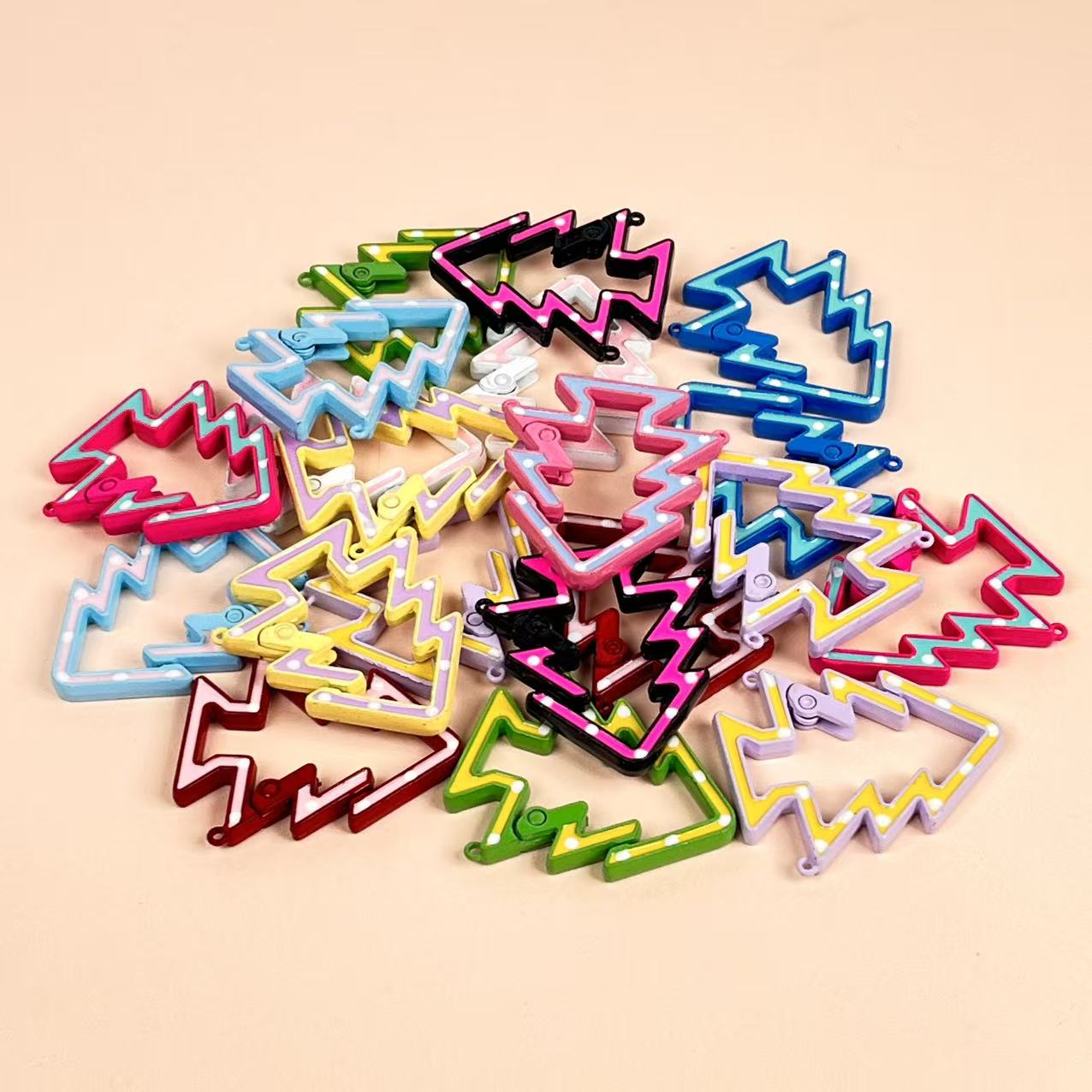 A-54 Colorful Baking Paint Spring Clasps &amp; Pastel-Colored Open Spring Rings for DIY Jewelry, Keychains, Book Rings, and Card Holder Hardware