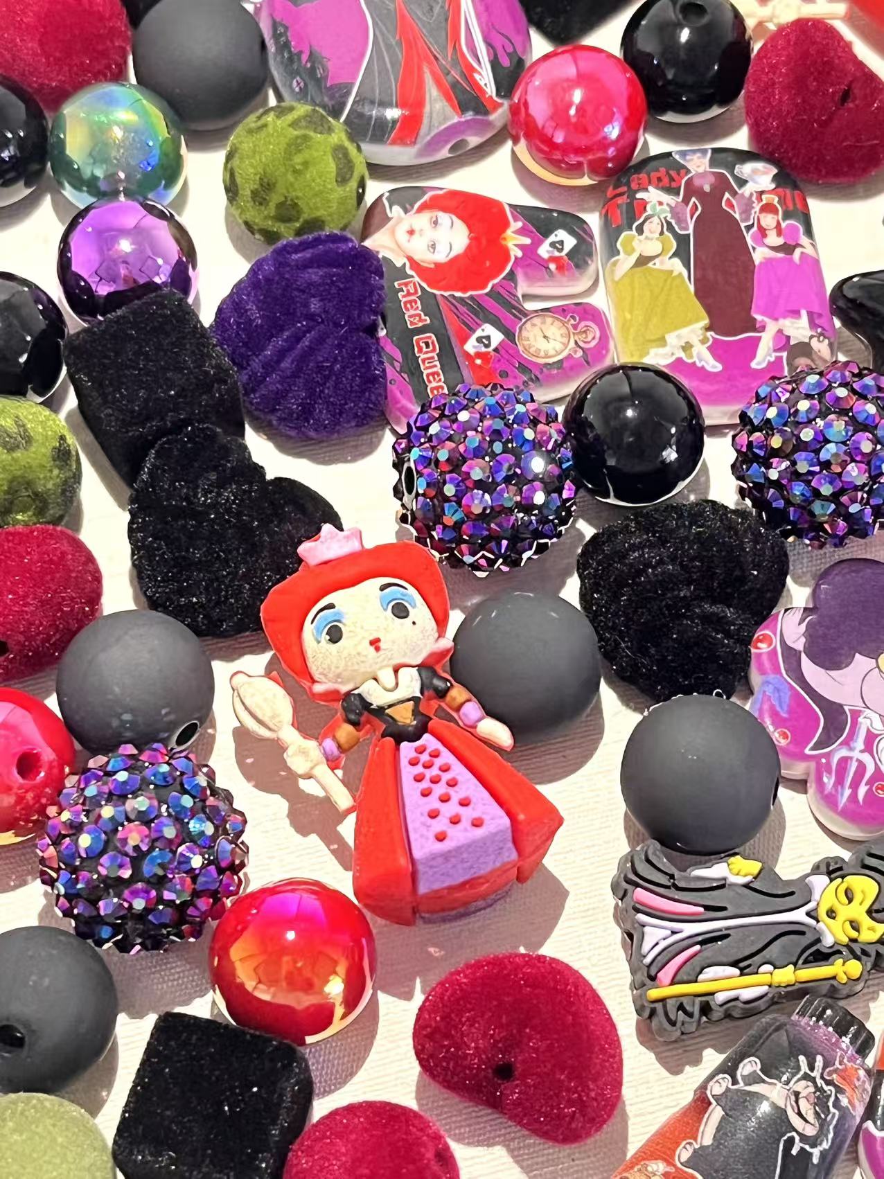 C-34  Mixed beads for mobile phone chain making, keychain, backpack chain