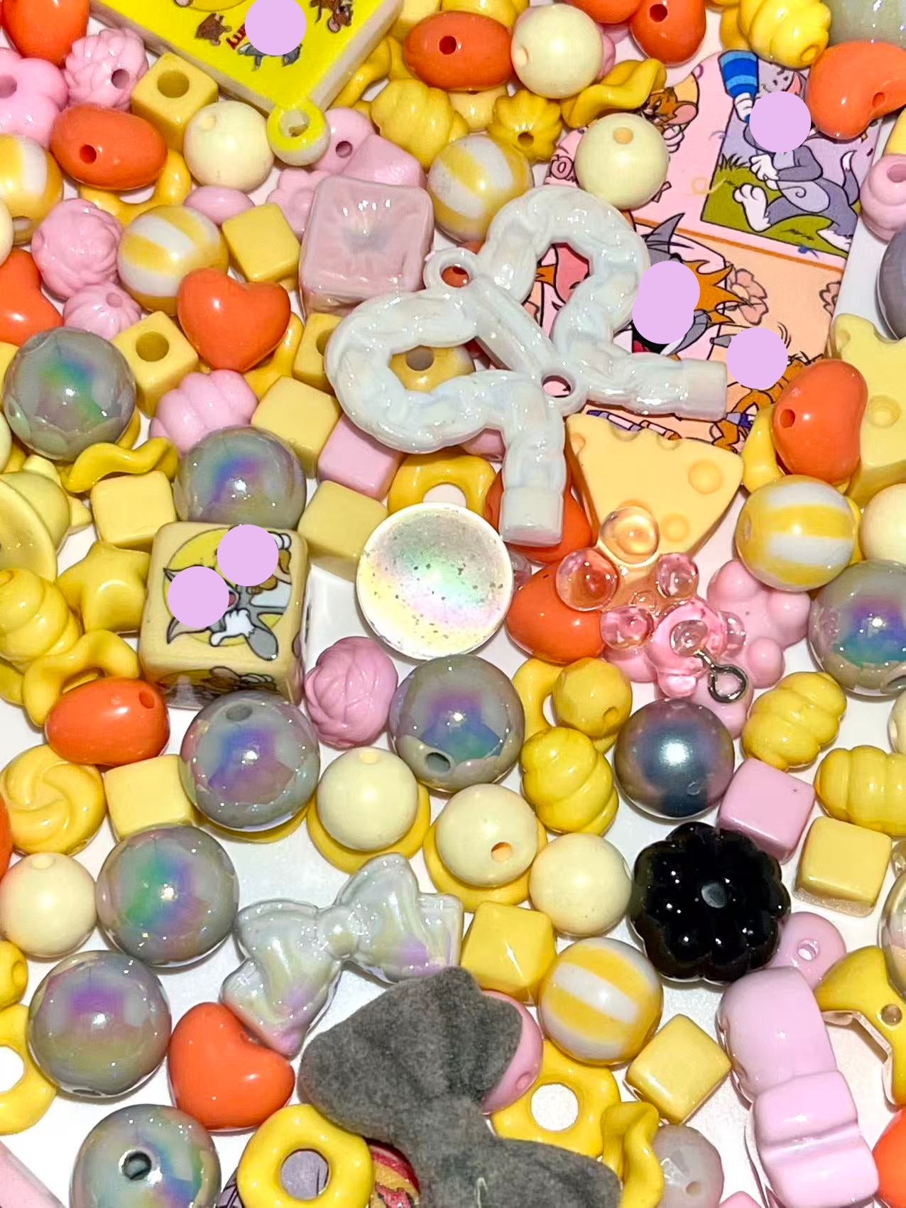 S-04 Mixed beads for mobile phone chain making, keychain, backpack chain